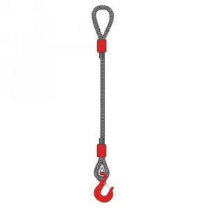 Строп канатный одноветвевой 1СК 10 т, 9,5 м неоцинкованный — фото превью