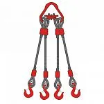 Строп канатный четырехветвевой 4СК 4 т, 4 м оцинкованный — фото превью